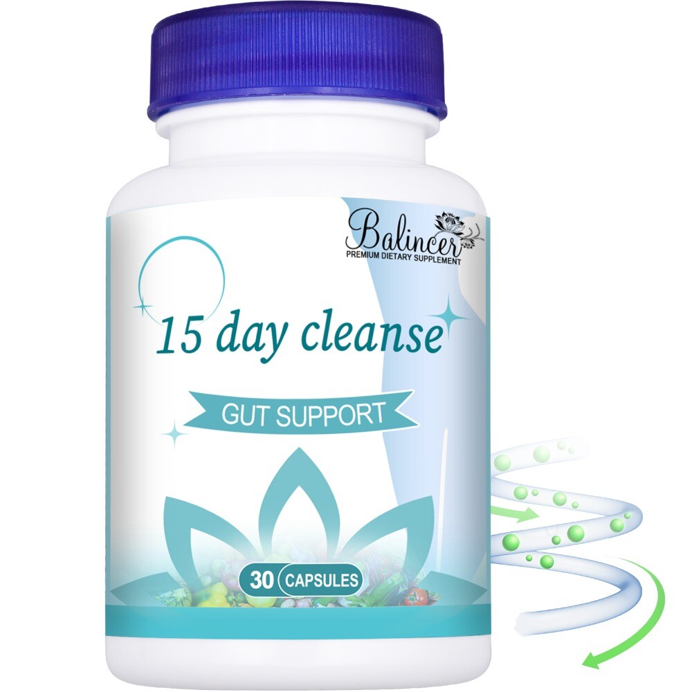 15 Day Cleanse – 30 Capsules – Gut Support Colon Cleansing & Detox Supplement