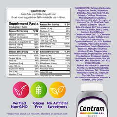 Centrum Silver Women 50+ Multivitamin / Multimineral Dietary Supplement Tablets