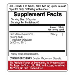 FITO MEDIC’S Lab | Lions Mane Supplement Capsules | 120 120 Count (Pack of 1)