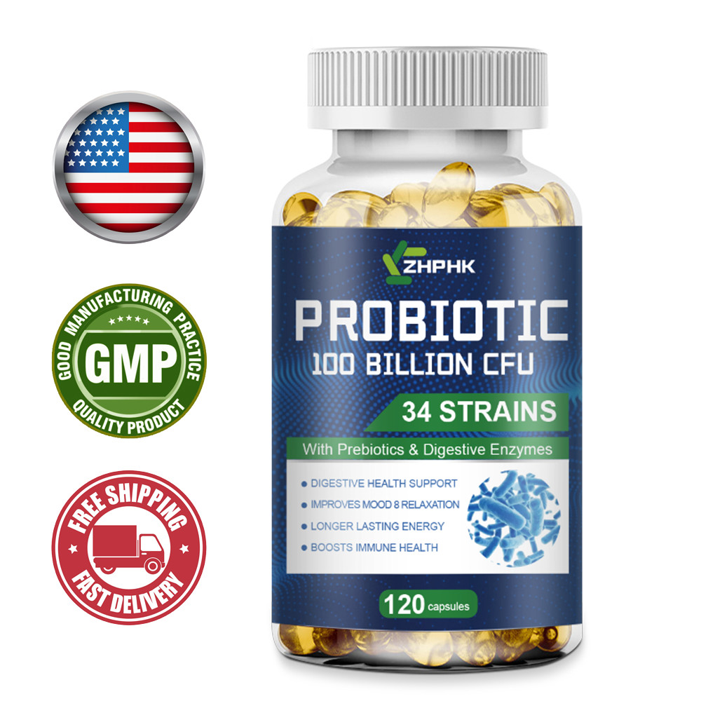 100 Billion CFU Probiotic Digestive Enzyme – Support Gut Health ,Relief Bloating