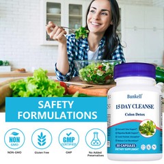15-Day Gut and Colon Support Natural Colon Cleanse 30 Capsules x 4 Bottle