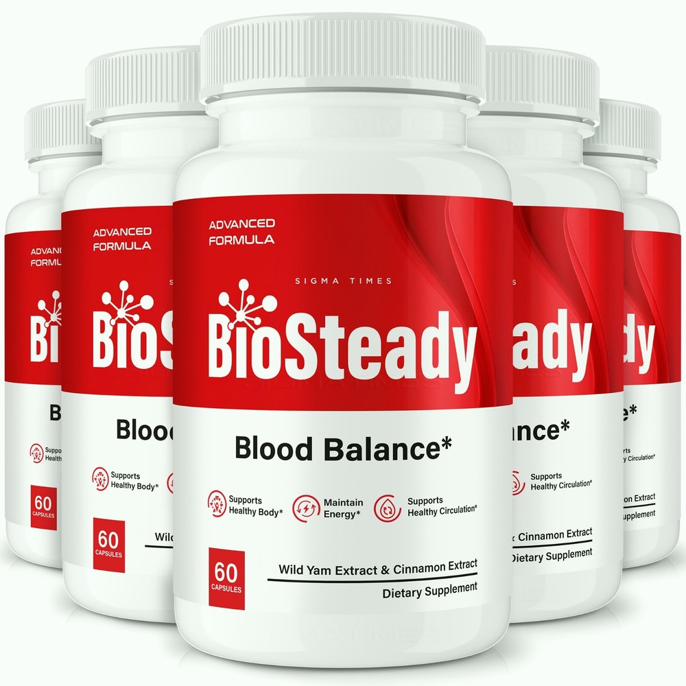 BioSteady Capsules, Bio Steady Blood Optimizer Supplement – 5 Pack