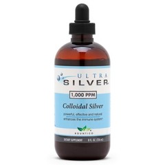 FREE SHIPPING!!! COLLOIDAL SILVER 1000 PPM 8 OZ.- IMMUNE SUPPORT WITH DROPPER