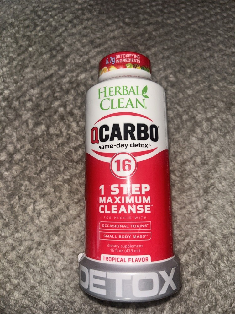 Herbal Clean Qcarbo16 ~1 Step Maximum Cleansing Detox, 16oz,