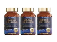 1-3x Magnesium 12 in 1 Complex 700mg-Glycinate Citrate Malate Taurate 120 Caps