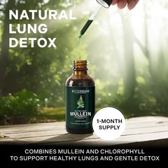 Mullein Leaf Tincture with Chlorophyll 60ml Betterbrand Drops Lung Detox Helps