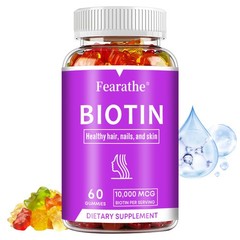 Biotin 10000mcg Rapid Release High Potency 60 Gummies Hair Skin Nails Supplement