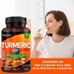 Turmeric 5-in-1 Complex 240pcs,Absorption, Promotes Heart, Joint and Bone Health