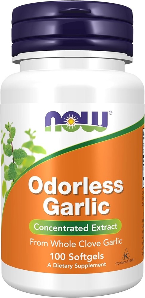 NOW Foods Supplements, Odorless Garlic, 100 Softgels