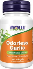 NOW Foods Supplements, Odorless Garlic, 100 Softgels