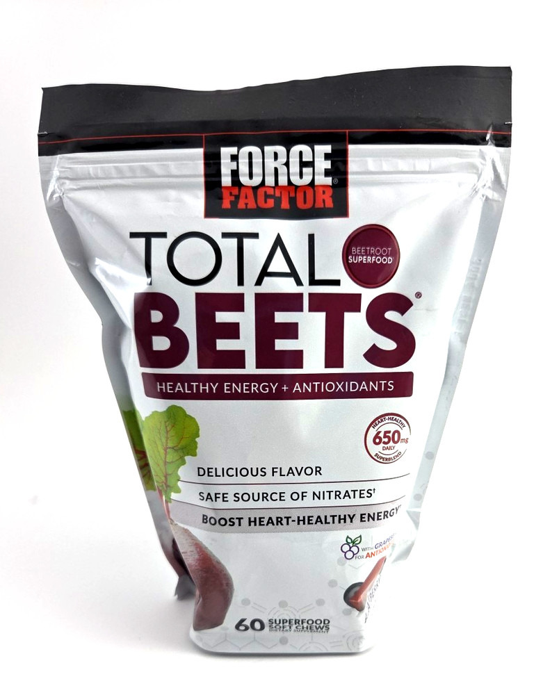 Force Factor Total Beets Concentrated Beet Root Soft Chews, Circulation Support