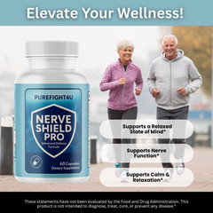 Nerve Shield Pro Mental Focus & Memory Support Supplement – 8 Bottles