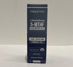 Triquetra L-Methylfolate 5-MTHF Plus Methyl B12 Supplement 1 oz Sealed Bottle