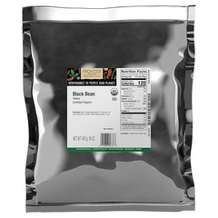 Organic Black Beans Flakes 1lb – For Black Bean Burger Patties, Dry Bean Soup