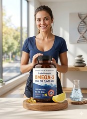 Nutrition Triple Strength Omega-3 Fish Oil 3600mg 180 Softgels 1300mg EPA 860mg