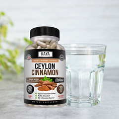 (2 Pack) True Organic Ceylon Cinnamon 1200mg High Potency Blood Sugar SUPPORT