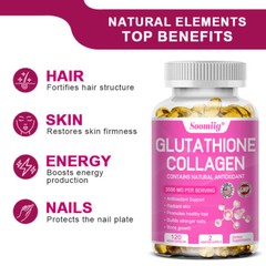 Glutathione Collagen Capsules – Antioxidant – 3500 Mg Per Serving