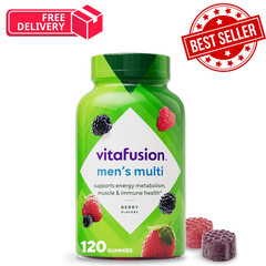 Vitafusion Adult Multivitamin Gummies for Men, Berry Flavored, A, C, D, E, B