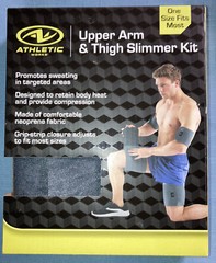 NEW-Athletic Works Upper Arm & Thigh Slimmer Kit Gray One Size Fits Most