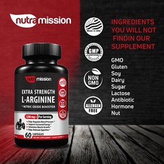 Extra Strength L-Arginine Nitric Oxide Libido & Testosterone Booster 2-Pack