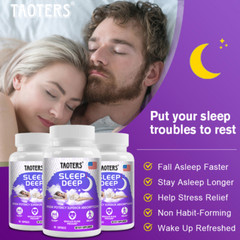Deep Sleep Formula 60ct, Fall Asleep & Stay Asleep, Melatonin Sleeping Aid