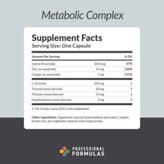 Metabolic Complex -180c Professional Formulas PITUITARY ENDOCRINE THYROID SYSTEM