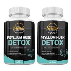 2 Bottles Psyllium Husk Detox by My Stellar Lifestyle – 60 Capsules x2
