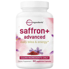 10-in-1 Saffron+ Supplement, Mood & Energy Support Non-GMO 60 Count