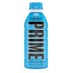 PRIME Hydration – Electrolytes Enhanced Drink – Blue Raspberry, 16.9oz (12 Pack)