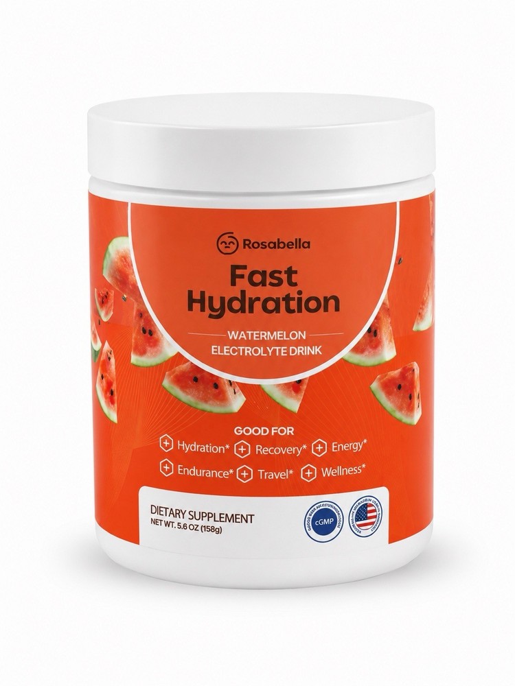 Rosabella Fast Hydration Watermelon Electrolyte 5.6oz New Sealed Exp 1:2028