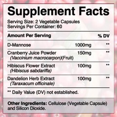 D-Mannose 1000mg Complex Capsules Maintain Bladder and urinary function health