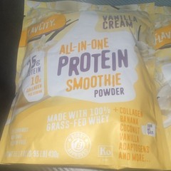 FlavCity Vanilla Cream All-in-One Protein Powder 430g Grass Fed Banana Coconut