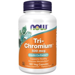NOW Foods Supplements, Tri-Chromium™ 500 mcg 180 Count (Pack of 1), Brown