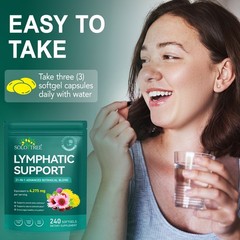 Lymphatic Drainage Supplements, Herbal 4275mg Lymph System Support Supplement fo