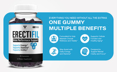 (2 Pack) Erectifil Male Performance Gummies, Erec Tifil Support (60 Gummies)