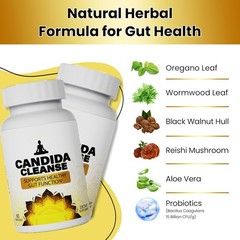 Candida Cleanse Gut & Colon Support 60 Capsules For Women & Men, Fast shipping