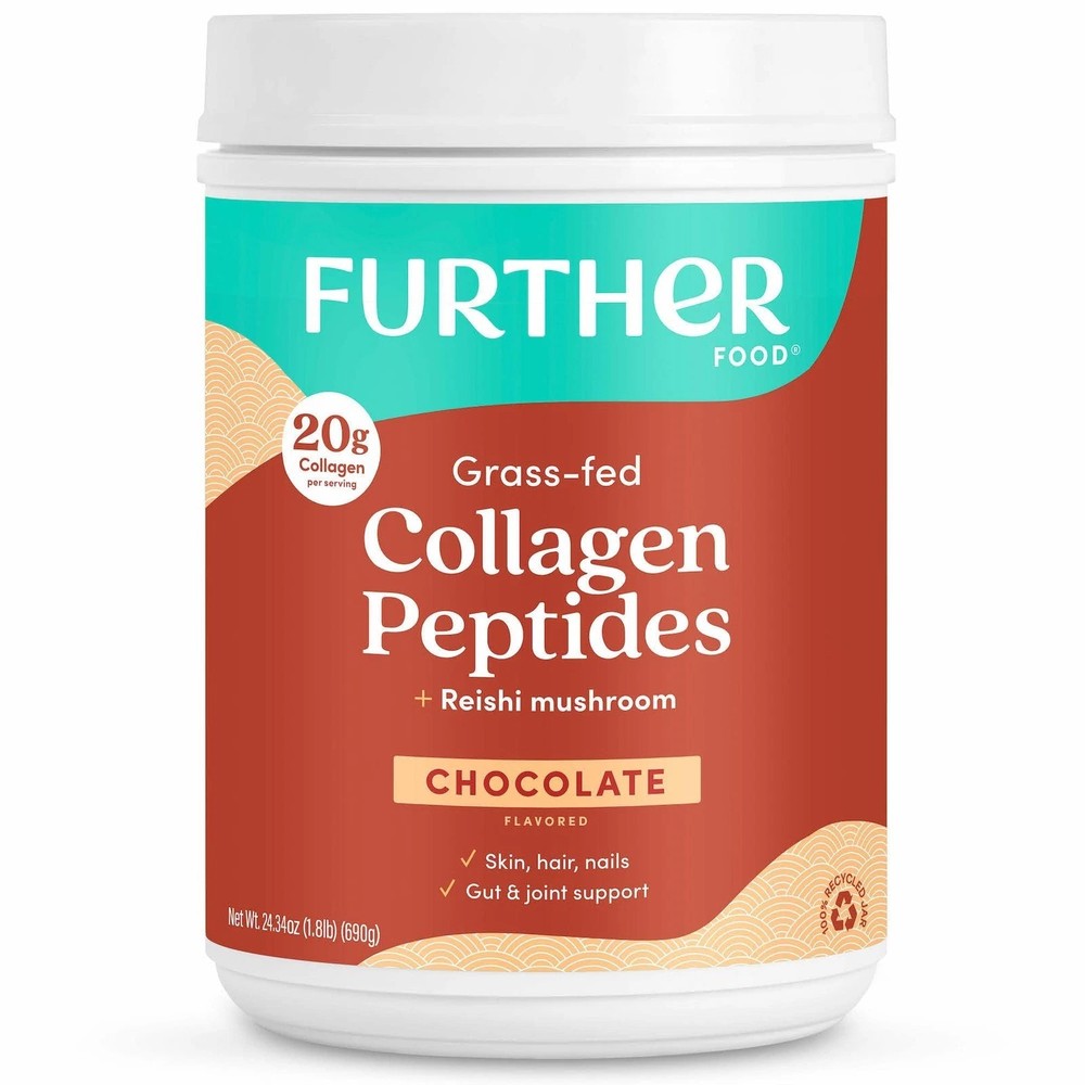 Further Food Chocolate Collagen Peptides Powder Grass-Fed Exp: 9/2026