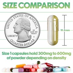 Size 1 Aqua Empty Vegan Capsules Vegetarian Veggie Kosher Veg Caps DIY Pills