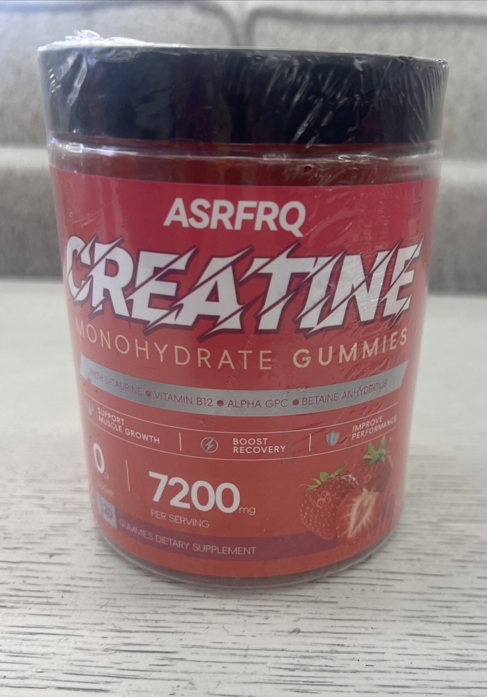 ASRFRQ Creatine Monohydrate Gummies 7200 mg 120 gommies dietary supplement