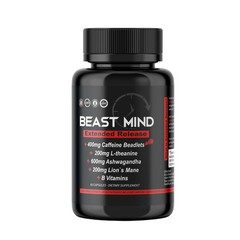 Beast Mind Extended Release Extreme Energy Pills | 400mg 60 Count (Pack of 1)