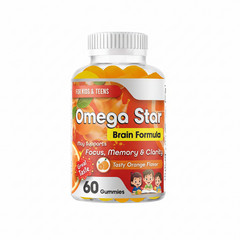 Kids Brain Focus Gummies, Brain Booster Supplement For Kids Omega 3 6 9-10/12/25