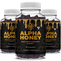 (3 Pack) Alpha Honey Performance Gummies, AlphaHoney Supplement (90 Gummies)