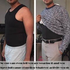 Men’s Sauna Sweat Suit Vest Waist Trainer Body Shaper Tank Tops Fat Burner Shirt