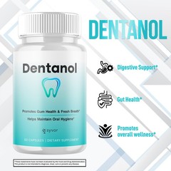 (2 Pack) Dentanol Oral Probiotic Support for Healthy Teeth & Gums 120 Capsules