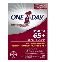 One a Day Proactive 65 Plus Multivitamins Supplement 150 Tablets Men Women 65+