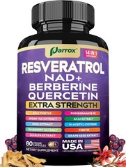 Parrox Resveratrol Supplement Extra Strength 2 PACK Of 60 Caps 7/2027