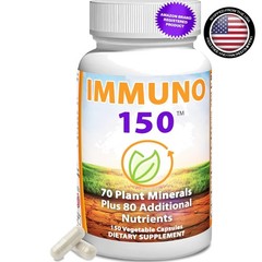 Immune Support Supplement – 70 Plant Minerals & 13 Vitamins in 150 Capsules
