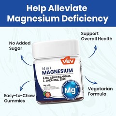 “L-Theanine, Gummies Magnesium Complex DeepCalm 14-in-1 VEV – Ashwagandha, D”