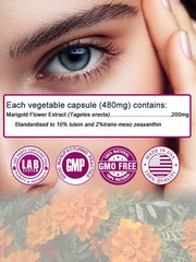 Marigold Flower Extract Soothes Eye Strain 120 Capsules Supports Healthy Eye