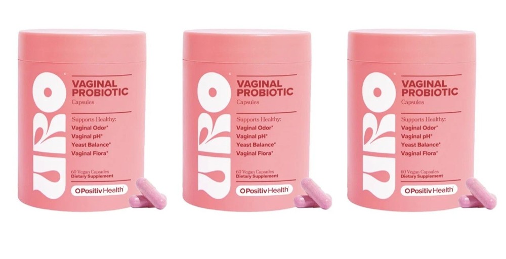 O Positiv URO pH Balance Vaginal Probiotics, 60 Capsules